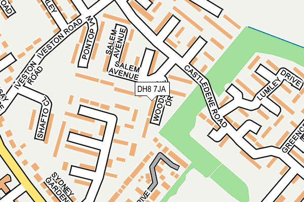 DH8 7JA map - OS OpenMap – Local (Ordnance Survey)