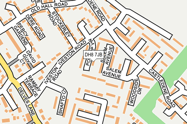 DH8 7JB map - OS OpenMap – Local (Ordnance Survey)