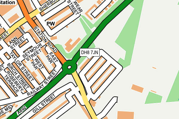 DH8 7JN map - OS OpenMap – Local (Ordnance Survey)