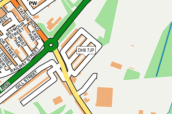 DH8 7JP map - OS OpenMap – Local (Ordnance Survey)