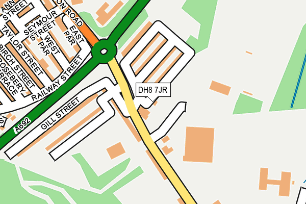 DH8 7JR map - OS OpenMap – Local (Ordnance Survey)