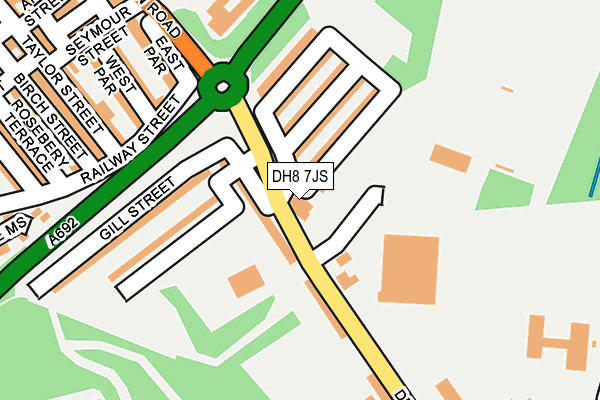 DH8 7JS map - OS OpenMap – Local (Ordnance Survey)