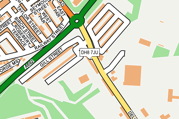 DH8 7JU map - OS OpenMap – Local (Ordnance Survey)
