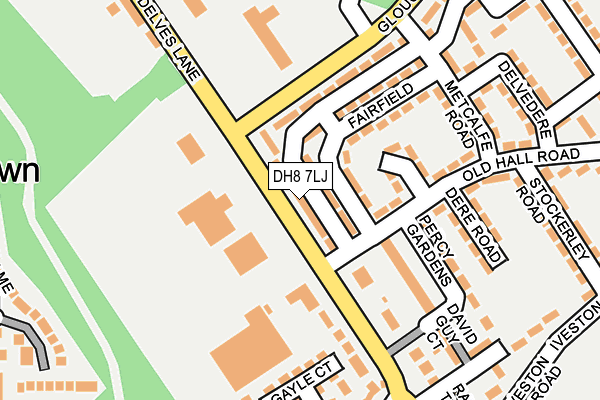 DH8 7LJ map - OS OpenMap – Local (Ordnance Survey)
