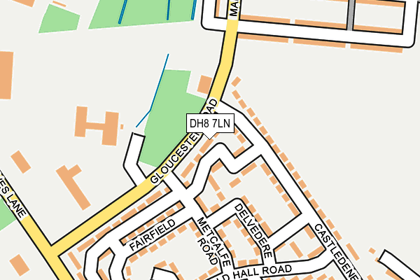 DH8 7LN map - OS OpenMap – Local (Ordnance Survey)