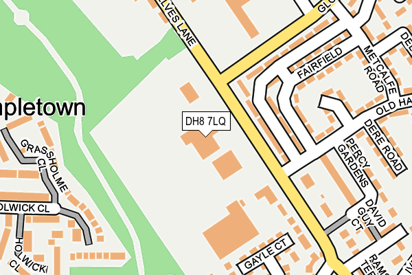 DH8 7LQ map - OS OpenMap – Local (Ordnance Survey)