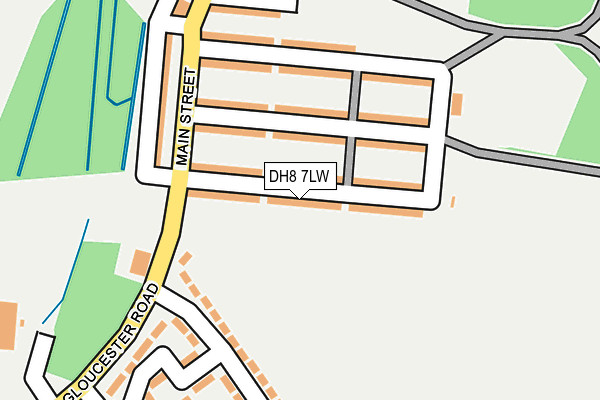 DH8 7LW map - OS OpenMap – Local (Ordnance Survey)