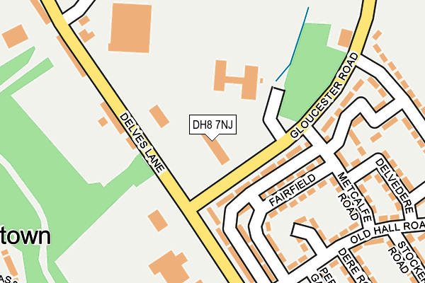 DH8 7NJ map - OS OpenMap – Local (Ordnance Survey)