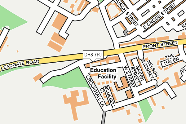 DH8 7PJ map - OS OpenMap – Local (Ordnance Survey)