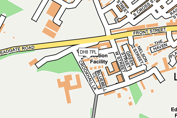 DH8 7PL map - OS OpenMap – Local (Ordnance Survey)
