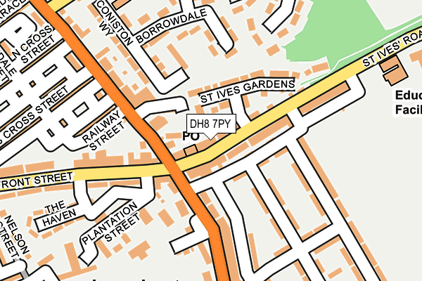 DH8 7PY map - OS OpenMap – Local (Ordnance Survey)