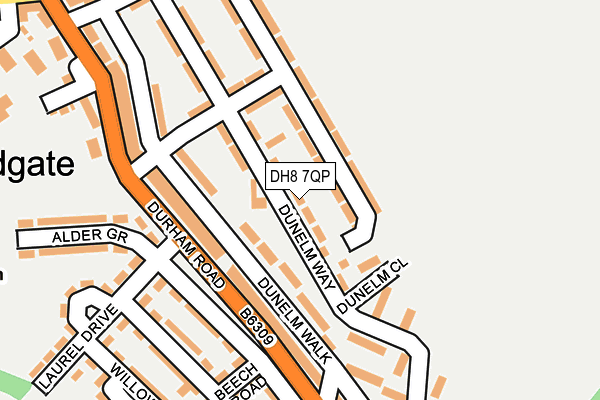DH8 7QP map - OS OpenMap – Local (Ordnance Survey)