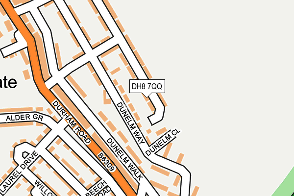 DH8 7QQ map - OS OpenMap – Local (Ordnance Survey)