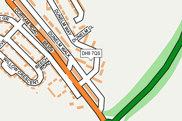 DH8 7QS map - OS OpenMap – Local (Ordnance Survey)