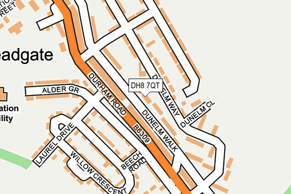 DH8 7QT map - OS OpenMap – Local (Ordnance Survey)