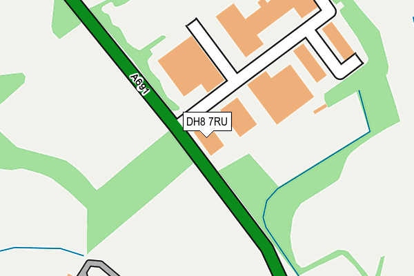 DH8 7RU map - OS OpenMap – Local (Ordnance Survey)