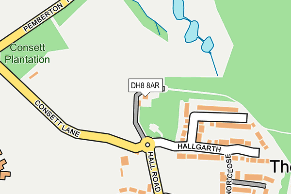 DH8 8AR map - OS OpenMap – Local (Ordnance Survey)