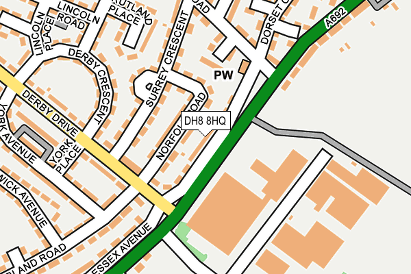 DH8 8HQ map - OS OpenMap – Local (Ordnance Survey)