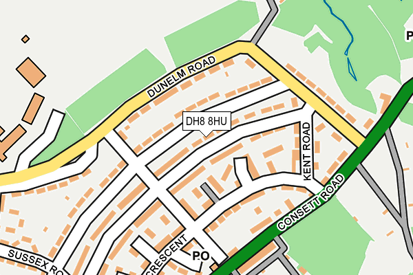 DH8 8HU map - OS OpenMap – Local (Ordnance Survey)