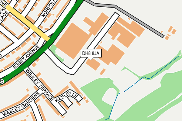 DH8 8JA map - OS OpenMap – Local (Ordnance Survey)
