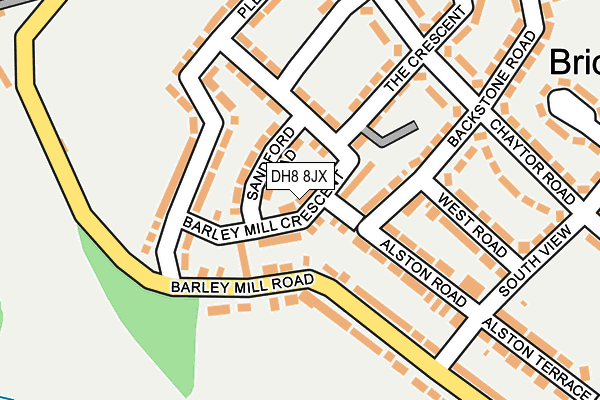 DH8 8JX map - OS OpenMap – Local (Ordnance Survey)