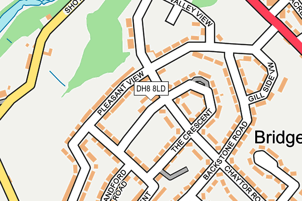 DH8 8LD map - OS OpenMap – Local (Ordnance Survey)