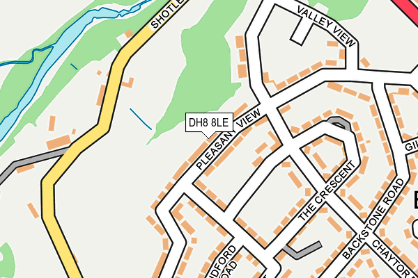 DH8 8LE map - OS OpenMap – Local (Ordnance Survey)