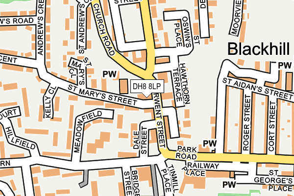 DH8 8LP map - OS OpenMap – Local (Ordnance Survey)