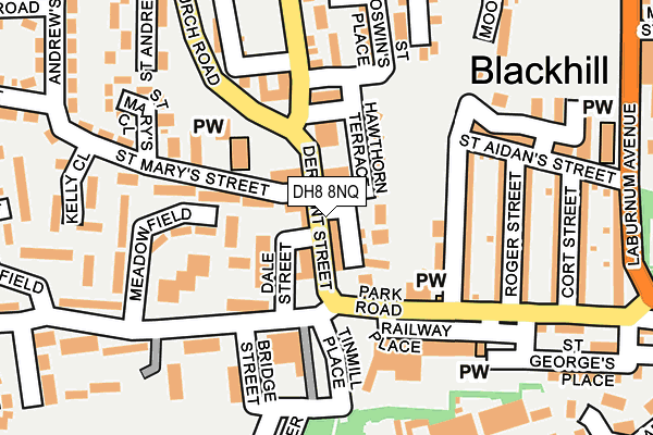 DH8 8NQ map - OS OpenMap – Local (Ordnance Survey)
