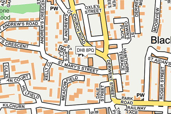 DH8 8PQ map - OS OpenMap – Local (Ordnance Survey)