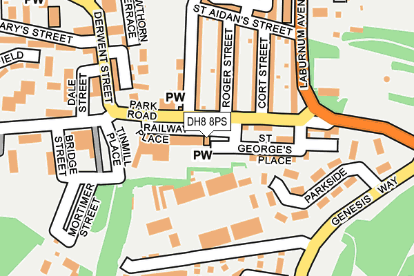 DH8 8PS map - OS OpenMap – Local (Ordnance Survey)