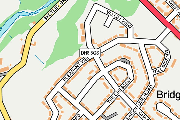 DH8 8QS map - OS OpenMap – Local (Ordnance Survey)