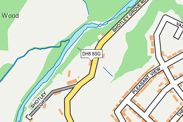 DH8 8SG map - OS OpenMap – Local (Ordnance Survey)