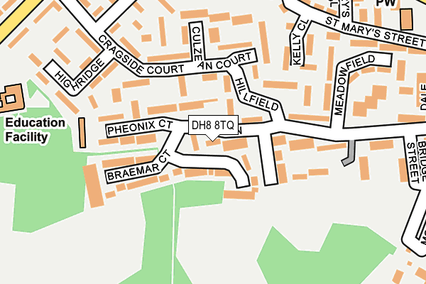 DH8 8TQ map - OS OpenMap – Local (Ordnance Survey)