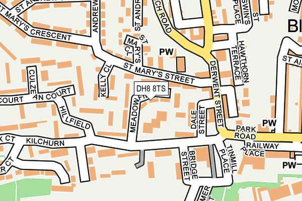 DH8 8TS map - OS OpenMap – Local (Ordnance Survey)