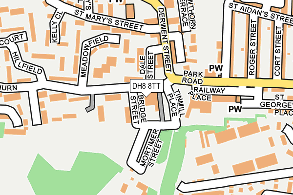 DH8 8TT map - OS OpenMap – Local (Ordnance Survey)