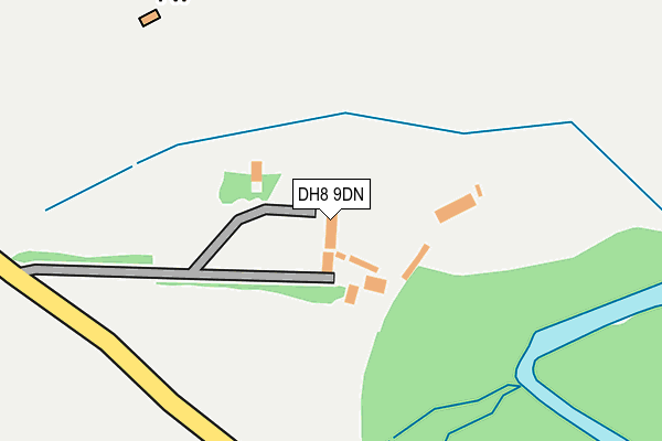 DH8 9DN map - OS OpenMap – Local (Ordnance Survey)