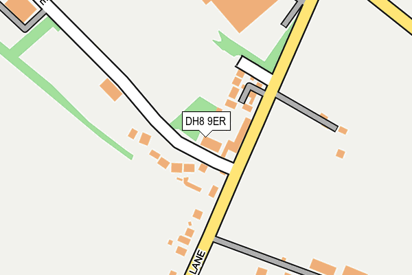 DH8 9ER map - OS OpenMap – Local (Ordnance Survey)