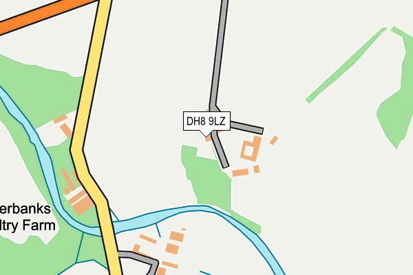 DH8 9LZ map - OS OpenMap – Local (Ordnance Survey)