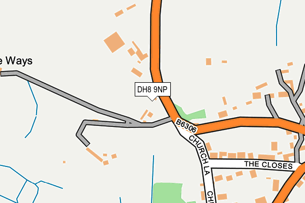 DH8 9NP map - OS OpenMap – Local (Ordnance Survey)