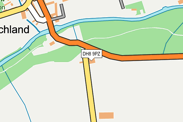DH8 9PZ map - OS OpenMap – Local (Ordnance Survey)