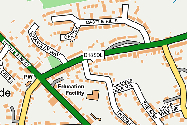 DH8 9QL map - OS OpenMap – Local (Ordnance Survey)