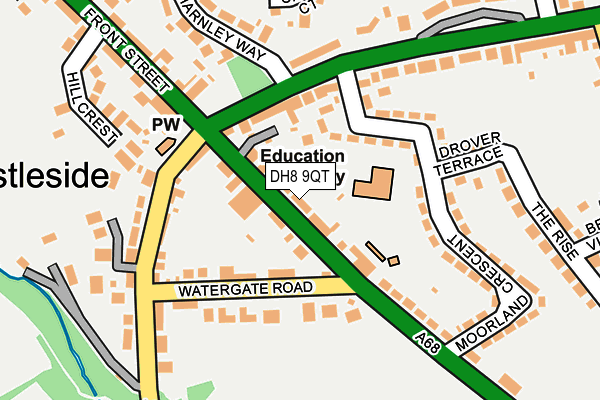 DH8 9QT map - OS OpenMap – Local (Ordnance Survey)