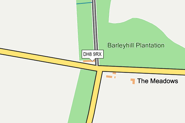 DH8 9RX map - OS OpenMap – Local (Ordnance Survey)