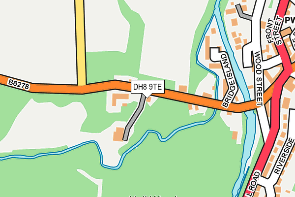 DH8 9TE map - OS OpenMap – Local (Ordnance Survey)