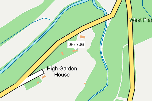 DH8 9UG map - OS OpenMap – Local (Ordnance Survey)