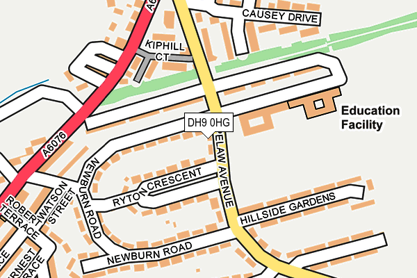 DH9 0HG map - OS OpenMap – Local (Ordnance Survey)