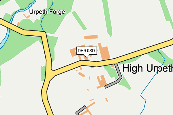 DH9 0SD map - OS OpenMap – Local (Ordnance Survey)