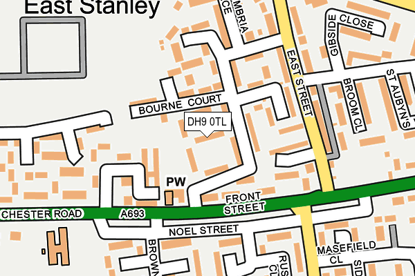DH9 0TL map - OS OpenMap – Local (Ordnance Survey)
