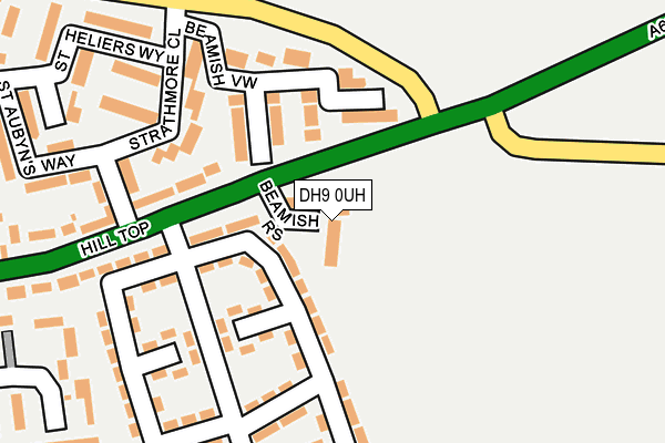 DH9 0UH map - OS OpenMap – Local (Ordnance Survey)